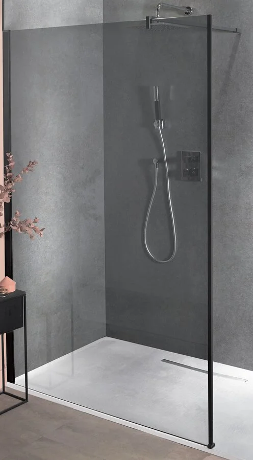 Душевая перегородка Jacob Delafon Contra 120 см профиль черный стекло прозрачное