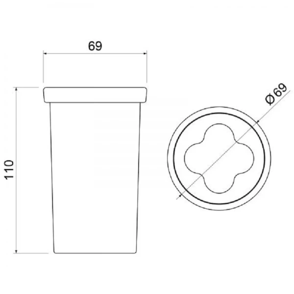 Стакан для ванной Timo Saona золото матовое - фото 4