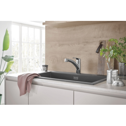 Смеситель для кухни Grohe Eurosmart с вытяжным душем, с поворотным изливом, с длинным изливом, c выдвижным изливом (лейкой) - фото 7
