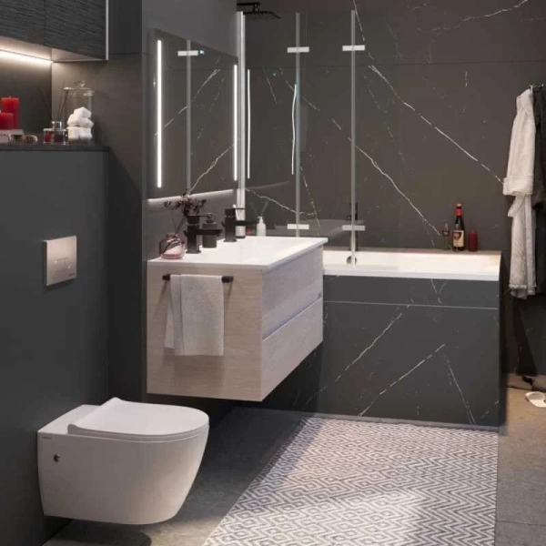 Унитаз подвесной BERGES Mascon безободковый, белые - фото 10