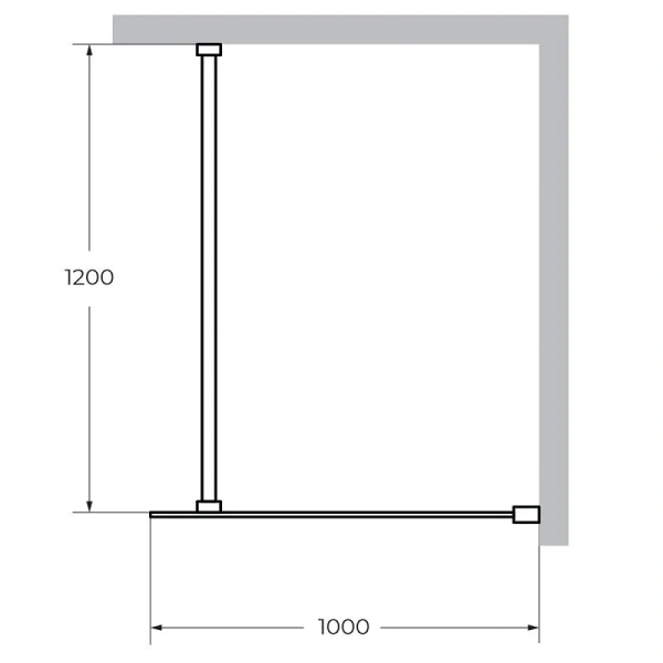 Душевая перегородка Cezares Liberta 100 см стекло бронза, профиль хром - фото 2