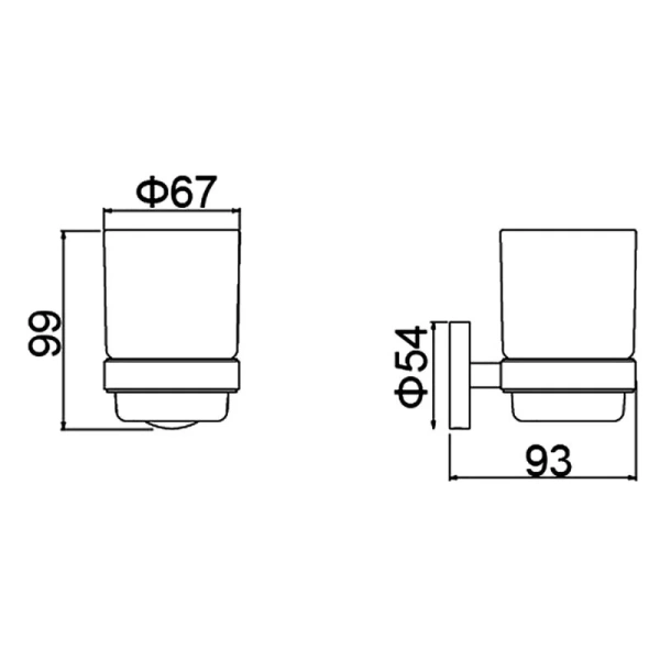 Стакан для ванной Timo Saona хром - фото 2