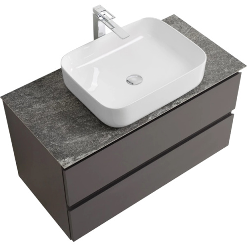 Тумба под раковину подвесная BelBagno Kraft 80 см rovere tabacco - фото 4