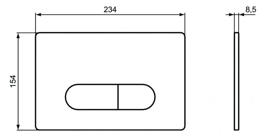 Клавиша смыва Ideal Standard ProSys Oleas R0116 пневматическая - фото 4