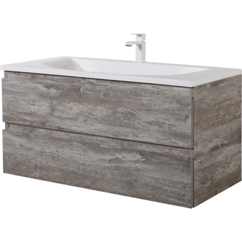 Тумба под раковину подвесная Cezares Molveno 100 см legno grigio - фото 3