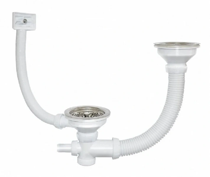 Выпуск для кухонной мойки IDDIS с переливом - фото 1