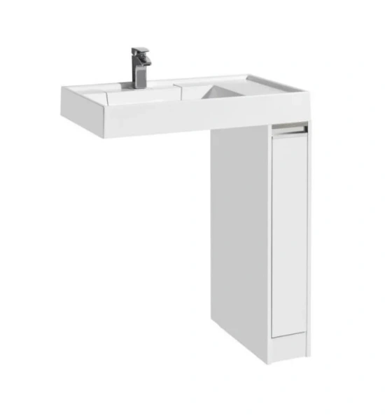 Тумба с раковиной напольная Акватон Лондри 1A236101LH010 20 см под стиральную машину