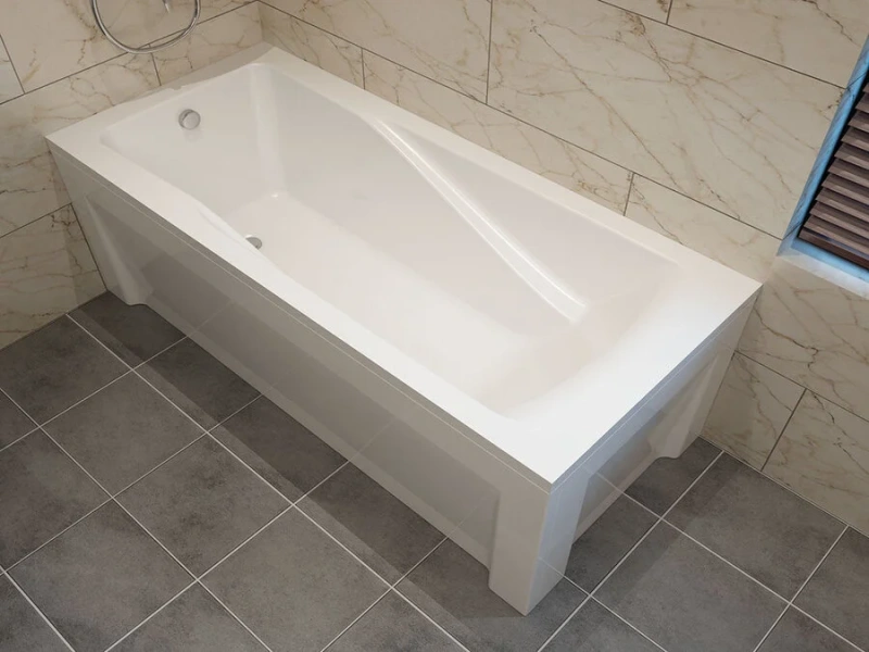 Ванна акриловая Alex Baitler MADIN 180*80 прямоугольная белая - фото 4
