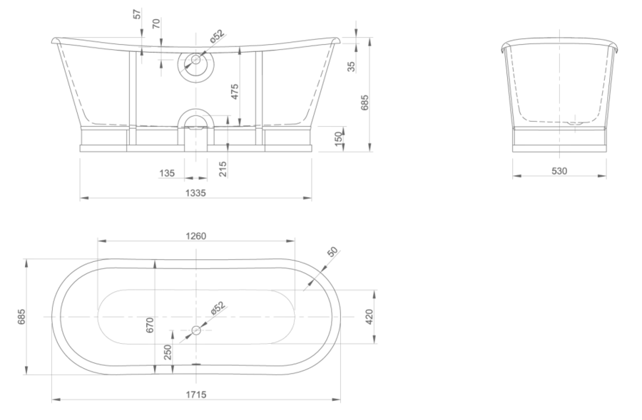Ванна акриловая Knief Prince 0100-086 170 х 70 см с алюминиевым экраном - фото 2