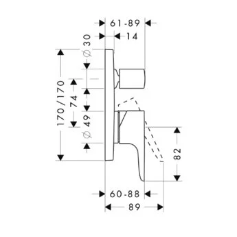 Смеситель для душа Axor Citterio M 34425000 - фото 2