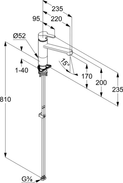 Смеситель для кухни Kludi M2 байонетное крепление - фото 3