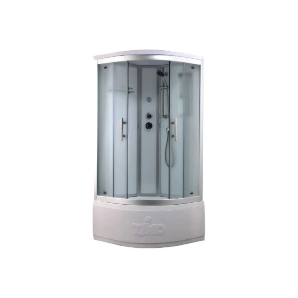 Душевая кабина Timo Standart 100x100 см профиль хром стекло матовое - фото 1