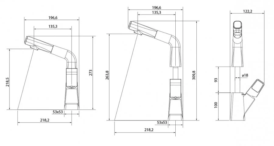 Смеситель для кухни Lemark Soul LM6008B с вытяжным изливом - фото 2