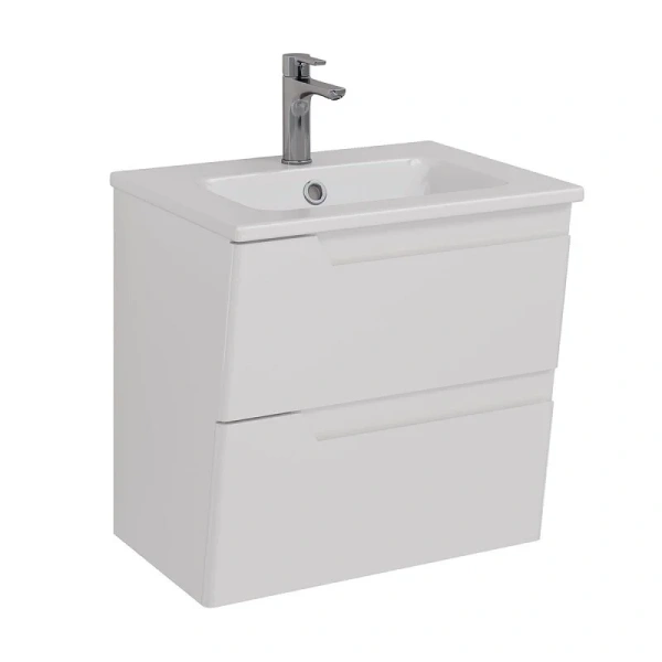 Тумба с раковиной подвесная Lemark Miano LM06M60T 60 см 2 ящика