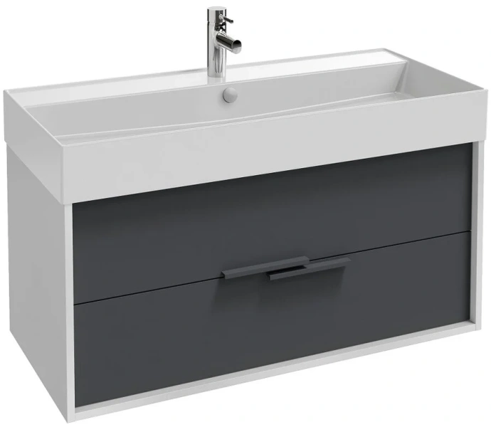 Тумба под раковину подвесная Jacob Delafon Vivienne 100 см с 2 ящиками, по запросу - фото 2