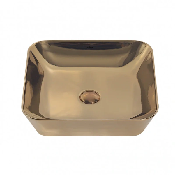 Раковина Abber Rechteck 43 см золото, другие - фото 4
