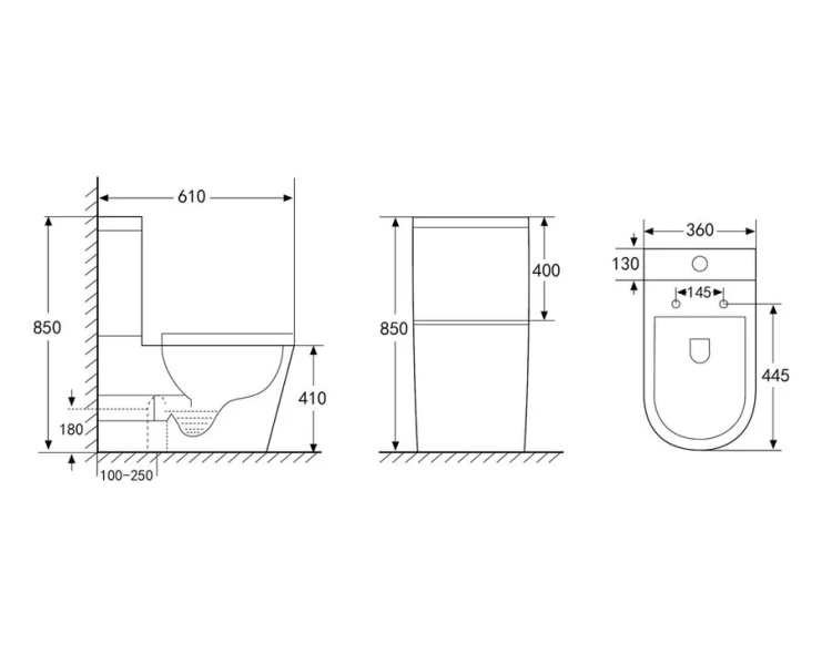 Унитаз компакт Abber BEQUEM AC1112 керамика - фото 2