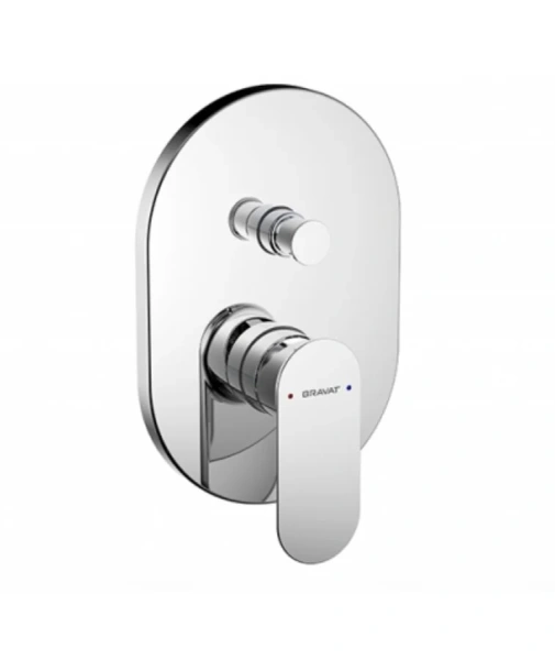 Смеситель встраиваемый в стену, три функции Bravat Gina PB865104CP-2-ENG - фото 1