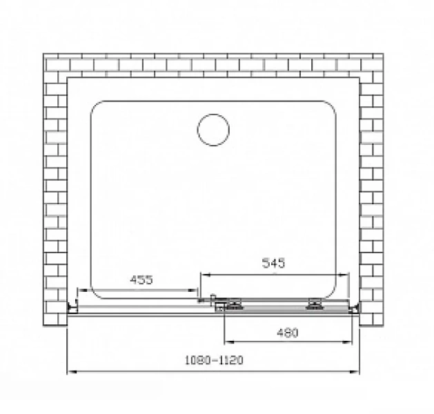 Душевая дверь в нишу Vincea Soft 110 см хром, 110 см - фото 3