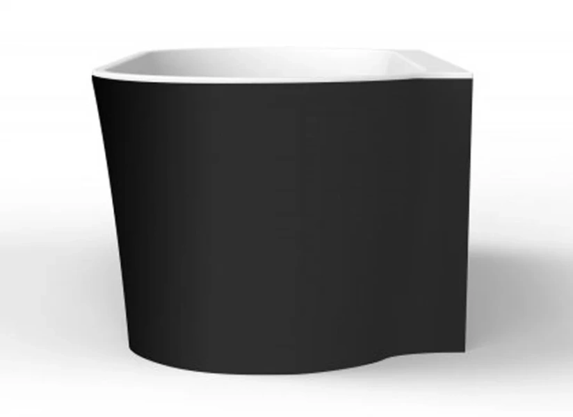 Ванна акриловая BelBagno 170х80 см черная/белая матовая - фото 4