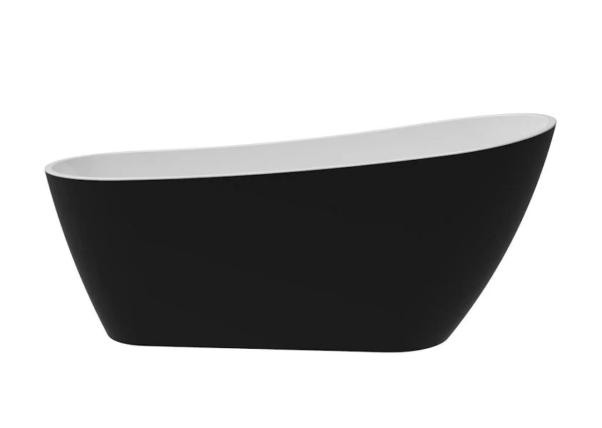 Ванна акриловая Corpa Nera Viotti CN130110, 170 х 74 см, черный матовый - фото 1