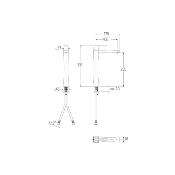 Смеситель для раковины Migliore Opera 190 высокий - фото 3