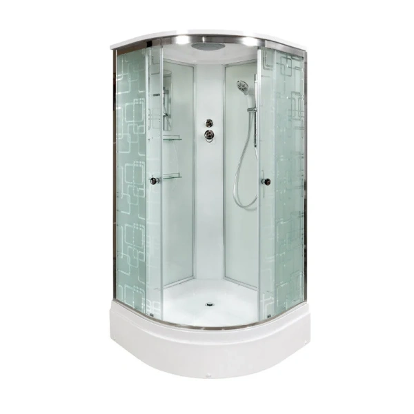 Душевая кабина Deto EM 90x90 см с крышей - фото 1