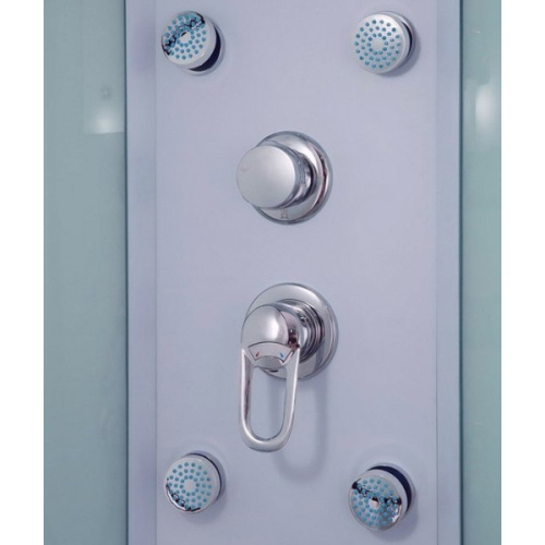 Душевая кабина Timo Eco 100х100 см стекло рифленое, угловые, недорогие, для дачи, с гидромассажем, c тропическим душем, с вентиляцией, с крышей, с радио - фото 5