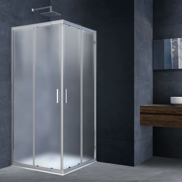 Душевой уголок Vincea Rapid 100x100 см стекло текстурное, хром - фото 4