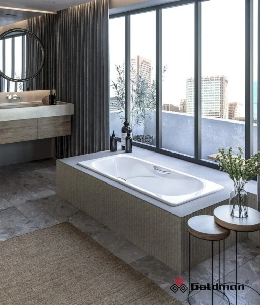 Ванна чугунная Goldman Donni DN14075, 140 х 75 см, белая - фото 4