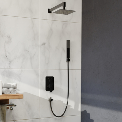 Душевой комплект RGW Shower Panels SP-54B черный матовый, душевые комплекты, наборы - фото 2