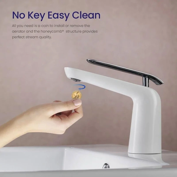 Смеситель для раковины Timo Olivia хром-белый 3261/00-16F, на раковину - фото 5