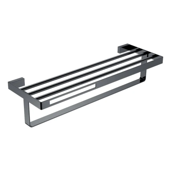 Полочка для ванной Boheme Q с полотенцедержателем, бронза - фото 3