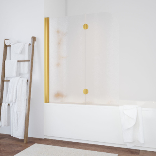 Душевая шторка на ванную стекло шиншилла Vegas-glass E2V 120 02 L, складные - фото 4