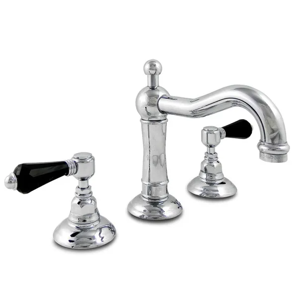 Смеситель для раковины, ручка 43 Liberty Black, Nicolazzi Half Dome Crystal 1409