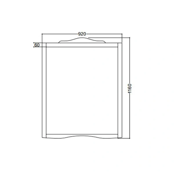 Зеркало Kerasan Retro 92 см белое матовое - фото 2