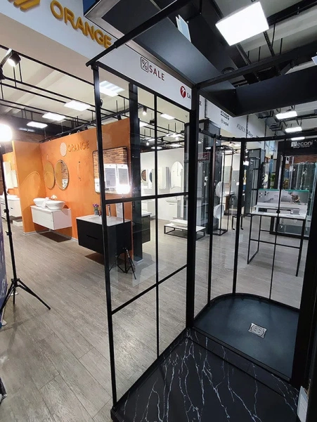 Душевая перегородка RGW Walk In WA-111B 90 см профиль черный, прозрачные - фото 5