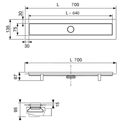 Схема, душевой лоток - фото 2