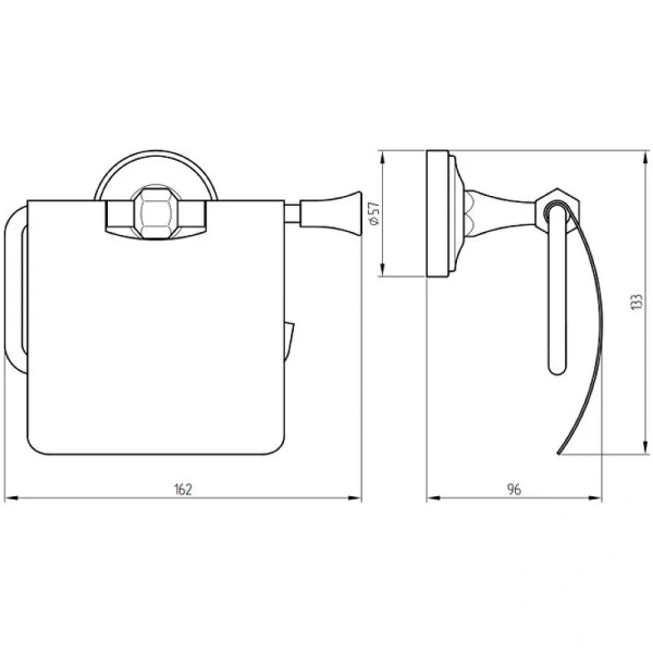 Бумагодержатель Migliore Fortuna бронза, классические, ретро, декорированные - фото 2
