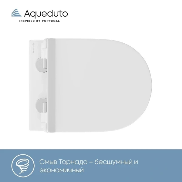 Унитаз с инсталляцией Aqueduto CONE клавиша белая глянцевая, с инсталляцией index_2 - фото 8