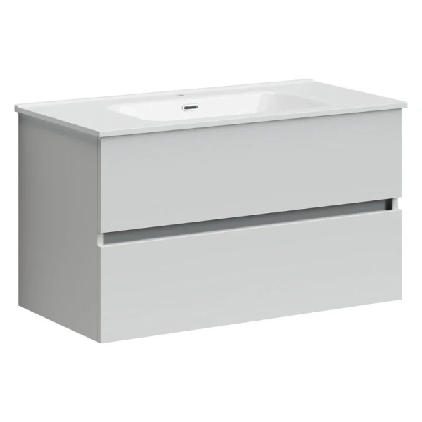 Тумба с раковиной подвесная Sancos Urban UR90W 90 см с ящиками