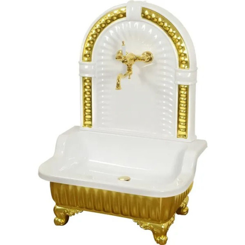 Раковина напольная Migliore Olivia Zampa золото/белый - фото 3