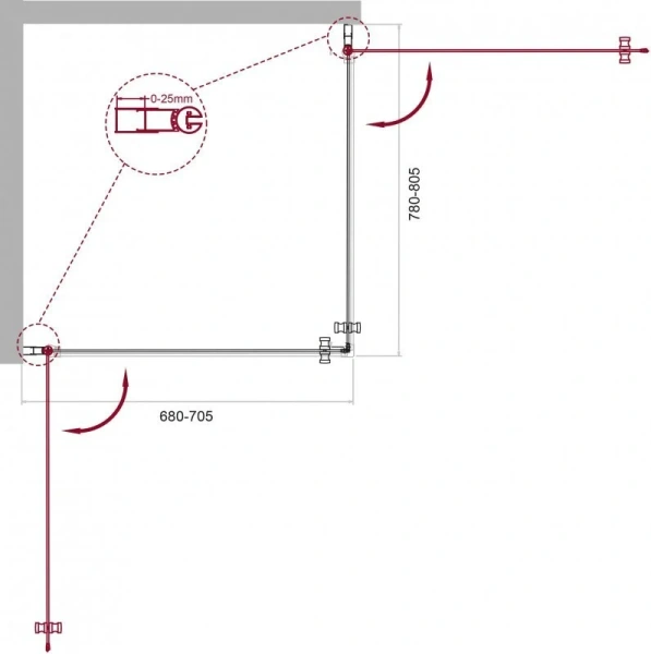 Душевой уголок BelBagno Etna 70х80 см с прозрачным стеклом - фото 2