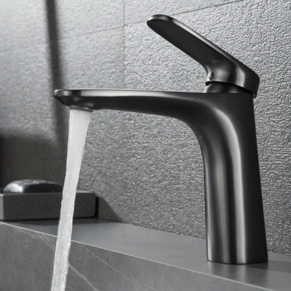 Смеситель для раковины Black&White Universe оружейная сталь, на раковину - фото 5