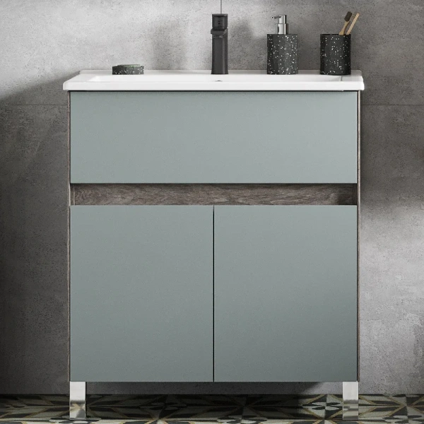 Тумба с раковиной напольная Акватон Форест 1A278301FR 75 см с дверцами