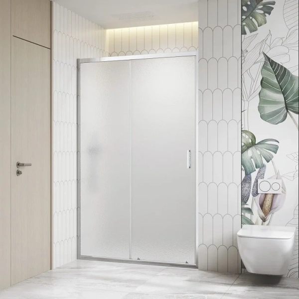 Душевая дверь в нишу RGW Classic CL-13 120 см профиль хром, стекло тонированное - фото 4