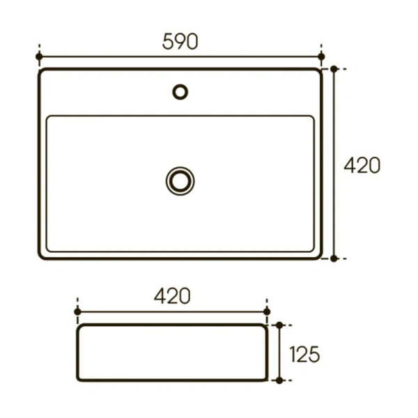 Раковина Aqueduto ESPIRAL 59 см накладная - фото 2