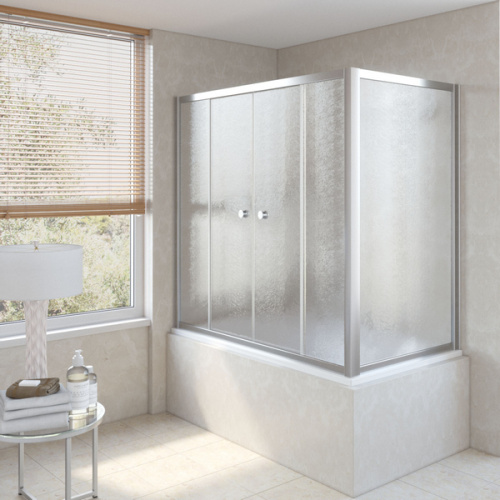 Душевая шторка на ванную стекло шиншилла Vegas-glass Z2V+ZVF 170х80 02, раздвижные - фото 4