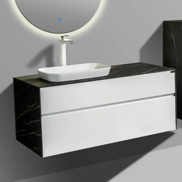 Тумба с раковиной подвесная Black&White Universe 120 см МДФ - фото 1