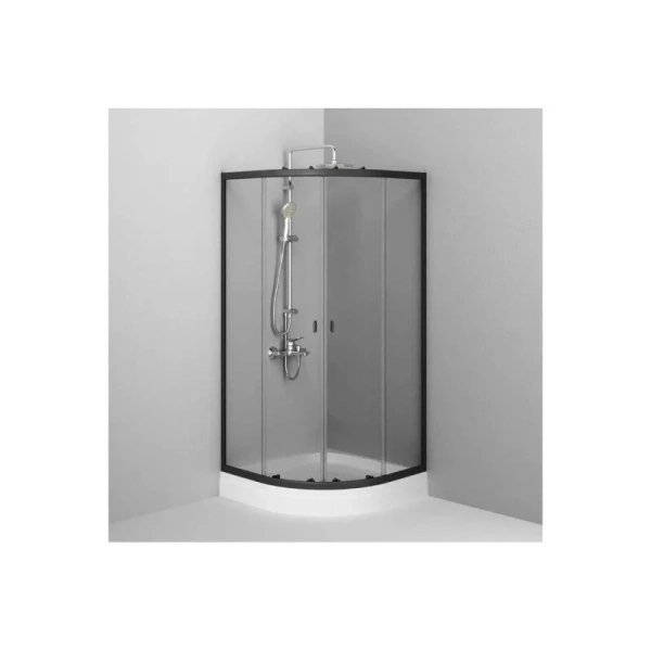 Душевой уголок Am.Pm X-Joy 80x80 см черный профиль, 80х80 - фото 5